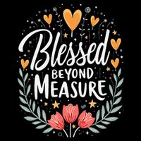 Blessed Beyond Measure Cute Floral Christian Impact Tech Backpack