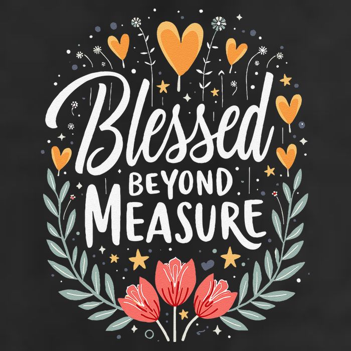 Blessed Beyond Measure Cute Floral Christian Adult Drive Performance Visor