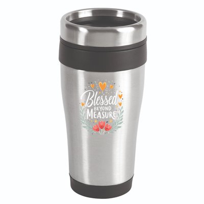 Blessed Beyond Measure Cute Floral Christian 16oz Travel Tumbler