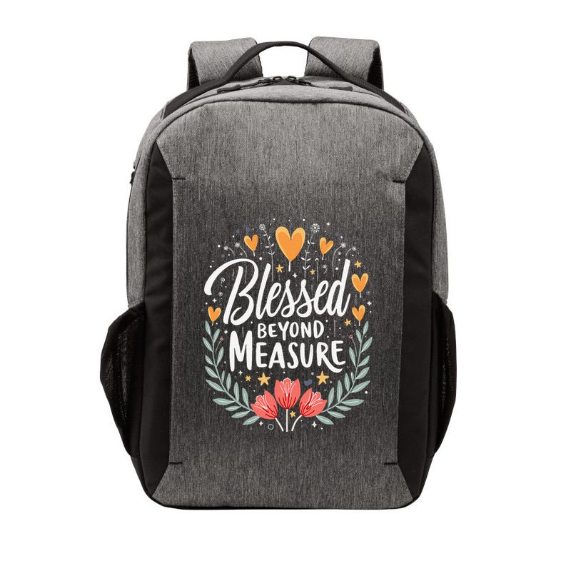 Blessed Beyond Measure Cute Floral Christian Vector Backpack