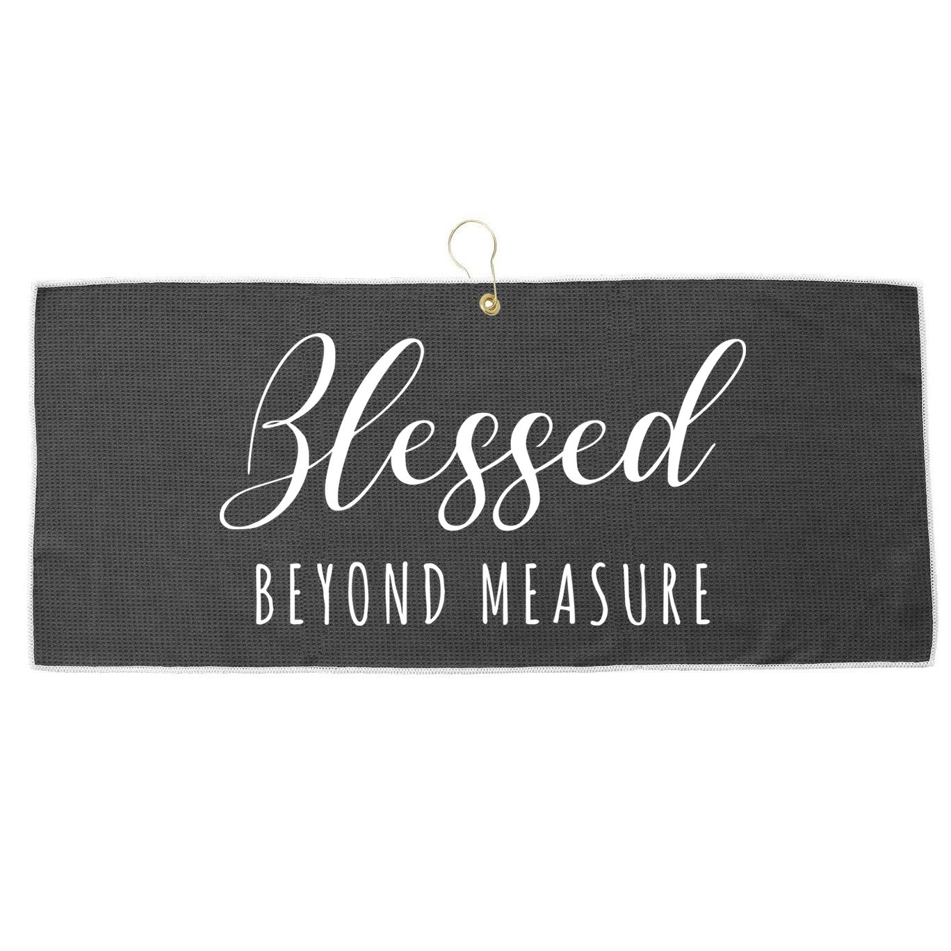 Blessed Beyond Measure Large Microfiber Waffle Golf Towel