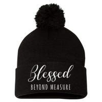 Blessed Beyond Measure Pom Pom 12in Knit Beanie