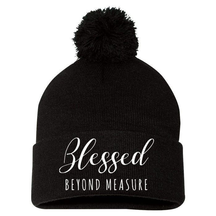Blessed Beyond Measure Pom Pom 12in Knit Beanie