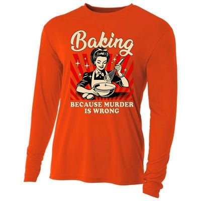 Baking Because Murder Is Wrong Cooling Performance Long Sleeve Crew