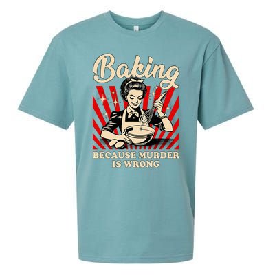 Baking Because Murder Is Wrong Sueded Cloud Jersey T-Shirt