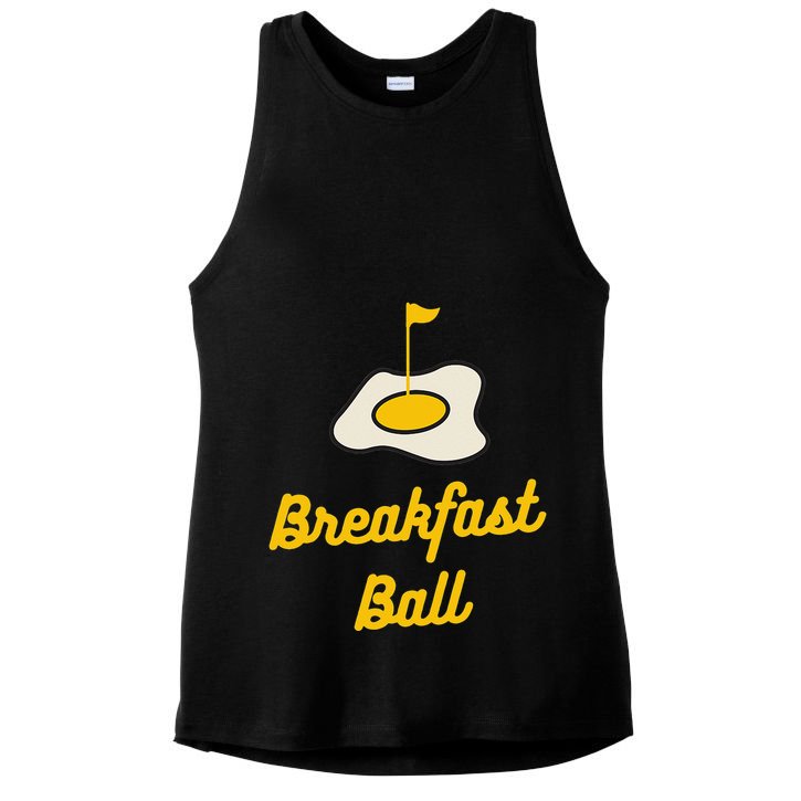 Breakfast Ball Mulligan Golf Ladies PosiCharge Tri-Blend Wicking Tank