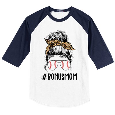 Baseball Bonus Mom Life Messy Bun Stepmom Life Messy Bun Baseball Sleeve Shirt