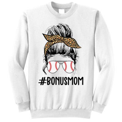 Baseball Bonus Mom Life Messy Bun Stepmom Life Messy Bun Sweatshirt