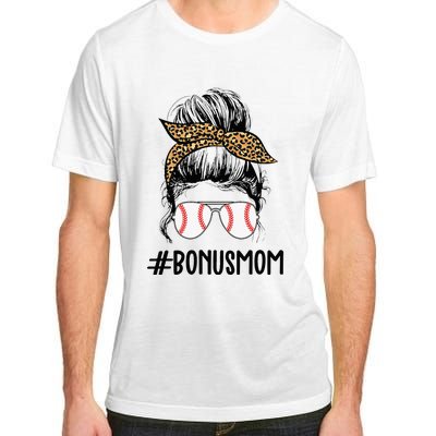 Baseball Bonus Mom Life Messy Bun Stepmom Life Messy Bun Adult ChromaSoft Performance T-Shirt