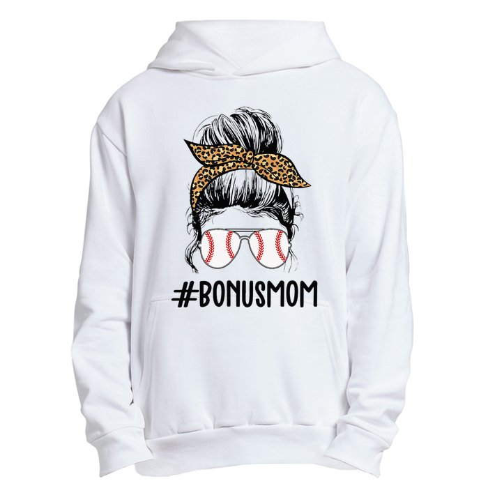 Baseball Bonus Mom Life Messy Bun Stepmom Life Messy Bun Urban Pullover Hoodie