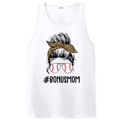 Baseball Bonus Mom Life Messy Bun Stepmom Life Messy Bun PosiCharge Competitor Tank