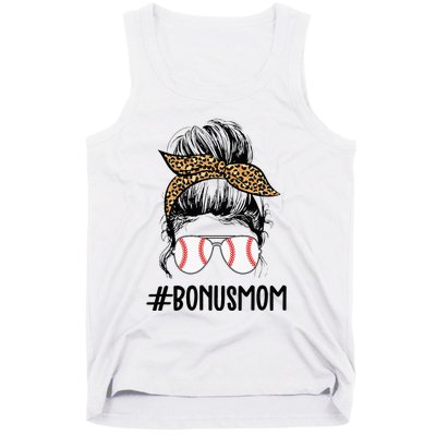 Baseball Bonus Mom Life Messy Bun Stepmom Life Messy Bun Tank Top