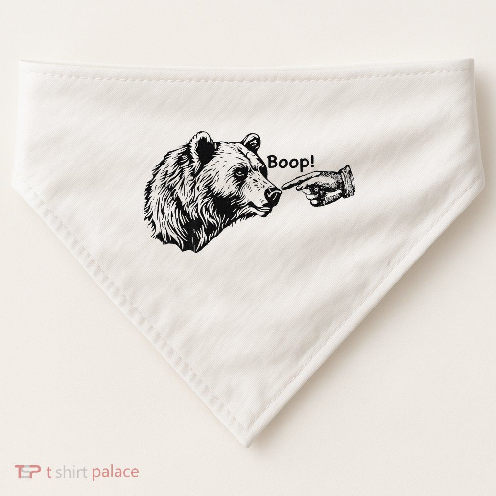 Boop Bear Meme Funny Bear USA-Made Doggie Bandana
