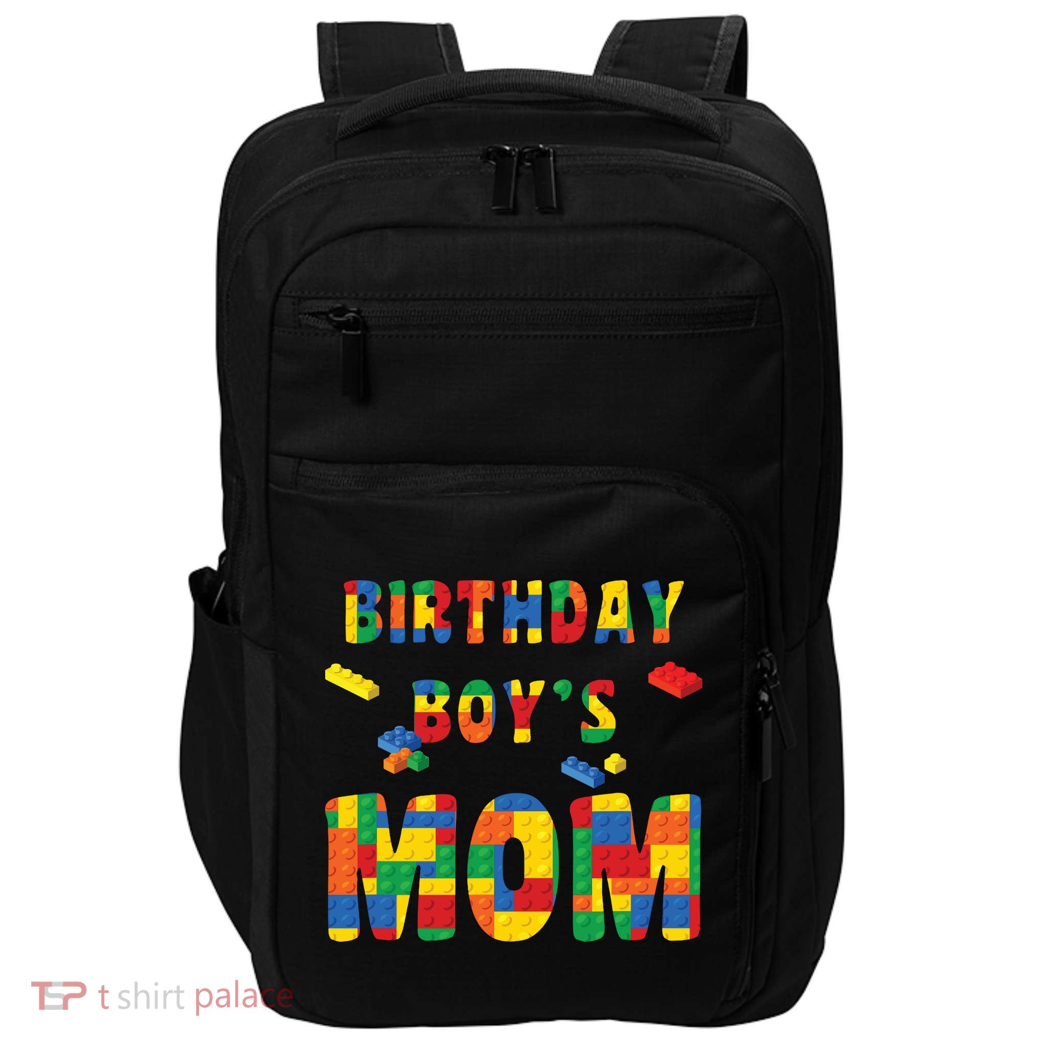 Building Block Mom Of Birthday Boy Impact Tech Backpack