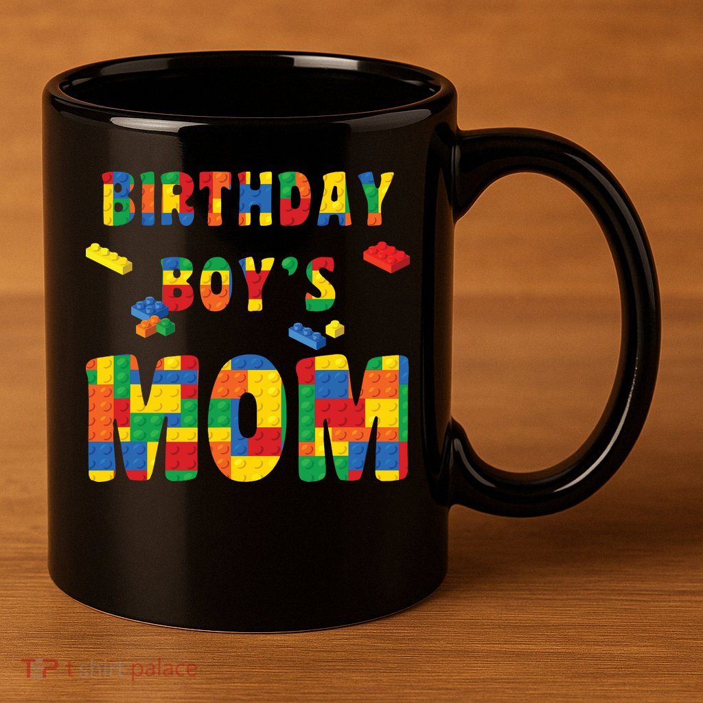 Building Block Mom Of Birthday Boy 11oz C Handle Ceramic Mug