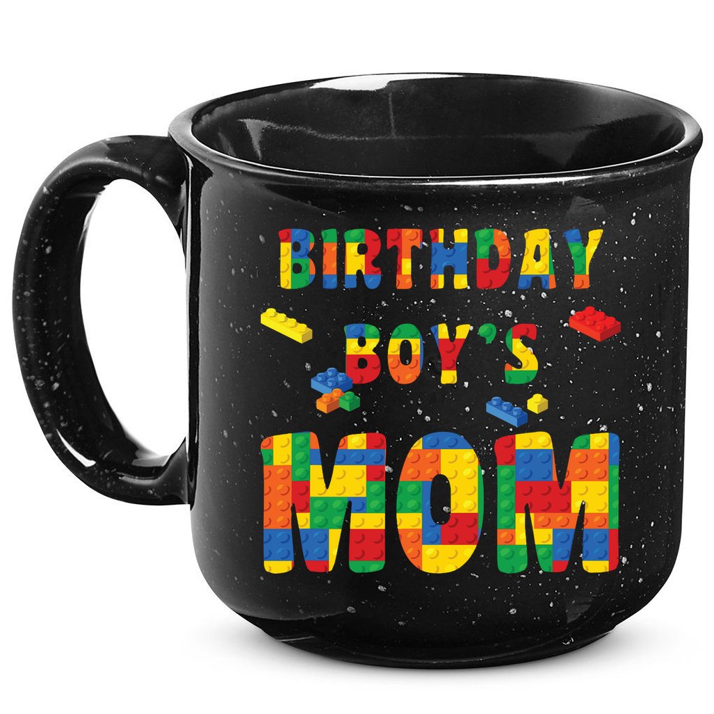 Building Block Mom Of Birthday Boy 15oz Campfire Ceramic Mug