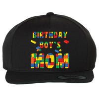 Building Block Mom Of Birthday Boy Wool Snapback Cap