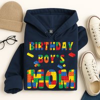 Building Block Mom Of Birthday Boy Hoodie