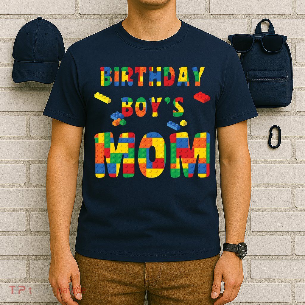 Building Block Mom Of Birthday Boy T-Shirt