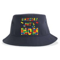 Building Block Mom Of Birthday Boy Sustainable Bucket Hat