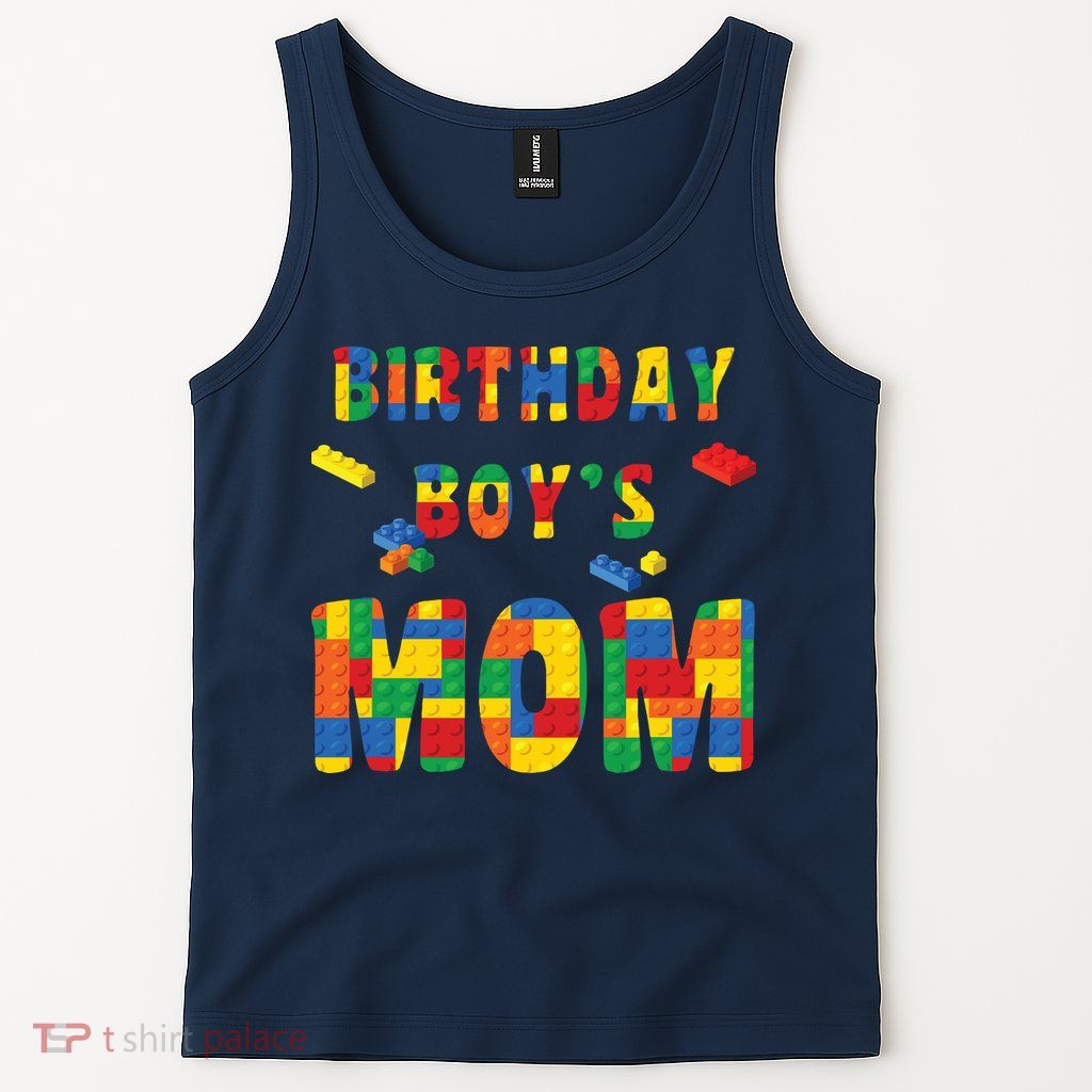 Building Block Mom Of Birthday Boy Tank Top