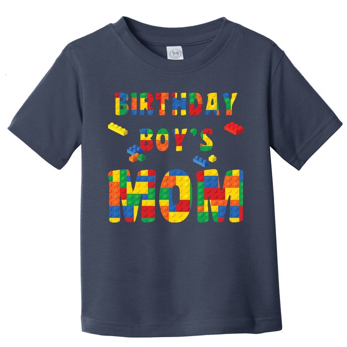 Building Block Mom Of Birthday Boy Toddler T-Shirt