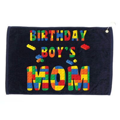 Building Block Mom Of Birthday Boy Grommeted Golf Towel