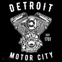 Big Block Motor City Michigan Detroit Car Lover Gift Flatbill Hat