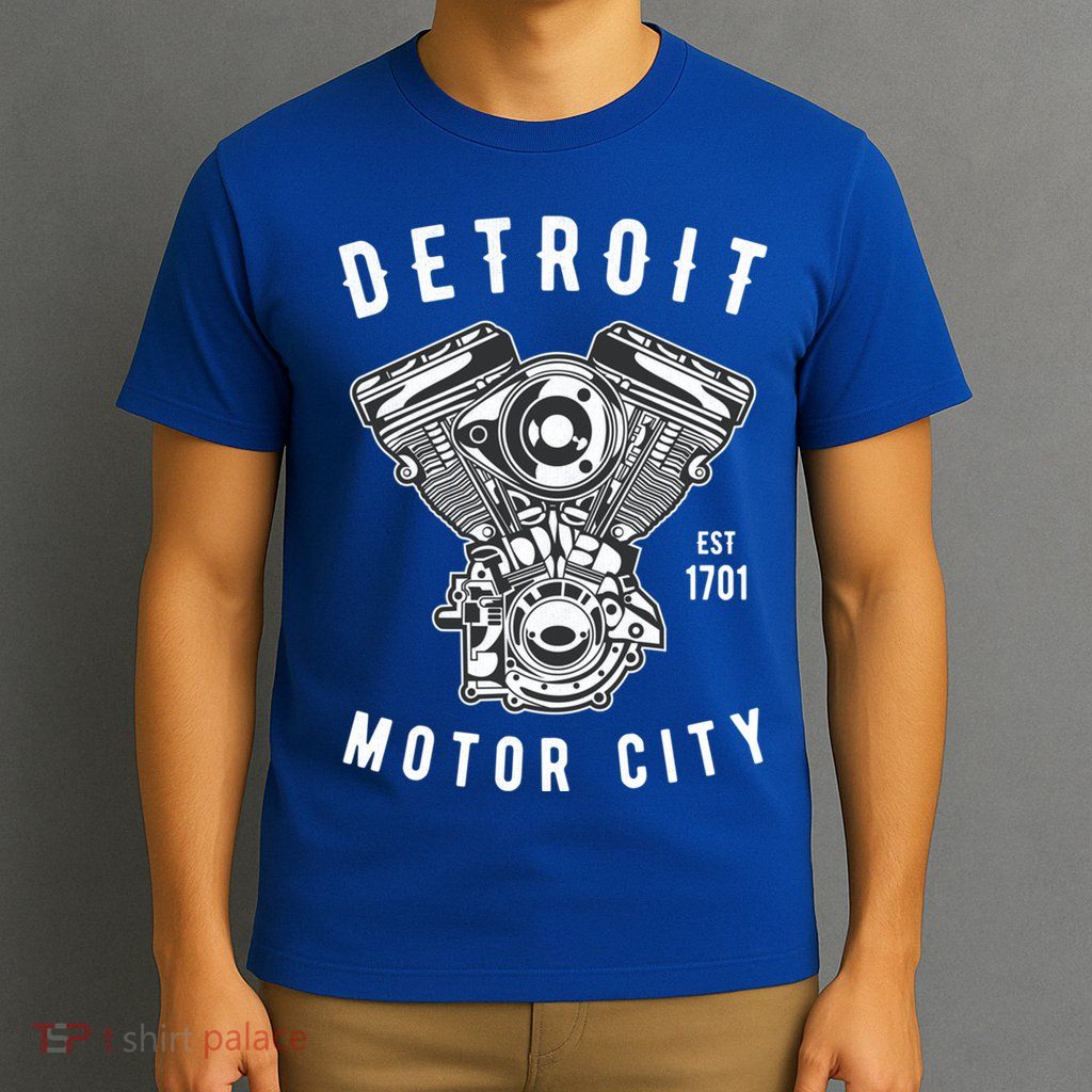 Big Block Motor City Michigan Detroit Car Lover Gift T-Shirt