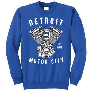 Big Block Motor City Michigan Detroit Car Lover Gift Tall Sweatshirt