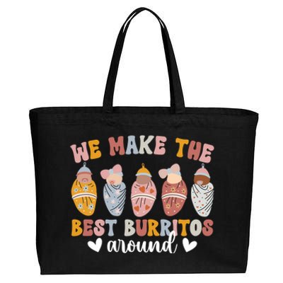 Best Burritos Mother Nurse Postpartum Nurse Meaningful Gift Cotton Canvas Jumbo Tote