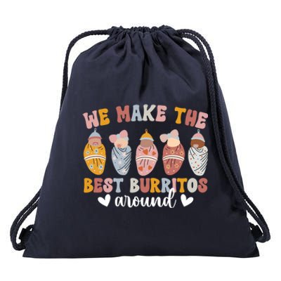 Best Burritos Mother Nurse Postpartum Nurse Meaningful Gift Drawstring Bag