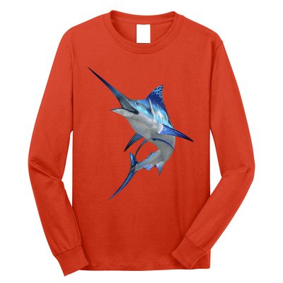 Beautiful Blue Marlin Fishing Long Sleeve Shirt