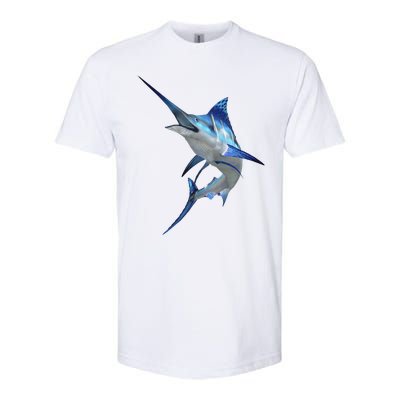 Beautiful Blue Marlin Fishing Softstyle® CVC T-Shirt