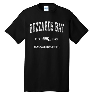 Buzzards Bay Massachusetts MA Vintage Athletic Sports Tall T-Shirt