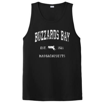 Buzzards Bay Massachusetts MA Vintage Athletic Sports PosiCharge Competitor Tank