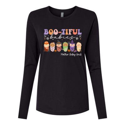 Bootiful Babies Mother Baby Unit Spooky Halloween Gift Womens Cotton Relaxed Long Sleeve T-Shirt