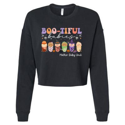 Bootiful Babies Mother Baby Unit Spooky Halloween Gift Cropped Pullover Crew