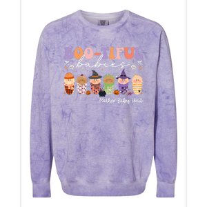 Bootiful Babies Mother Baby Unit Spooky Halloween Colorblast Crewneck Sweatshirt