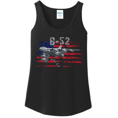 B52 Buff Military Airplane Flag Ladies Essential Tank