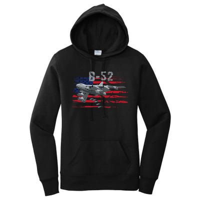 B52 Buff Military Airplane Flag Women's Pullover Hoodie