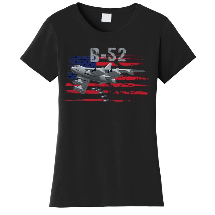 B52 Buff Military Airplane Flag Women's T-Shirt