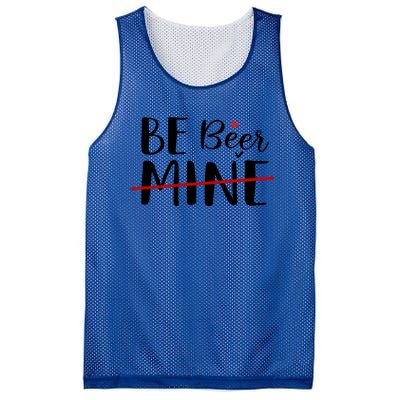 Be Beer Mine Funny Beer Lover Happy Valentine's Day Funny Gift Cool Gift Mesh Reversible Basketball Jersey Tank