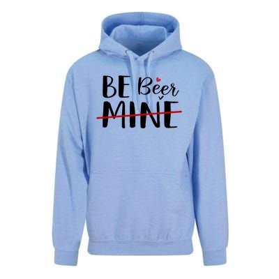 Be Beer Mine Funny Beer Lover Happy Valentine's Day Funny Gift Cool Gift Unisex Surf Hoodie