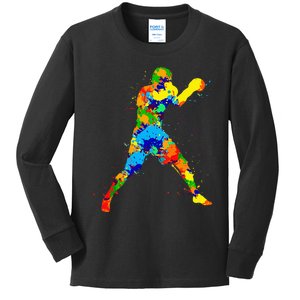 Boxing Boxer Men Kids Long Sleeve Shirt