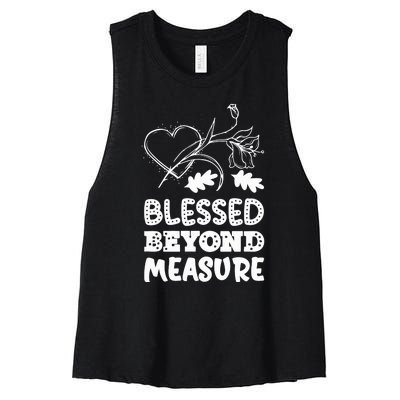 BLESSED BEYOND MEASURE Women's Racerback Cropped Tank