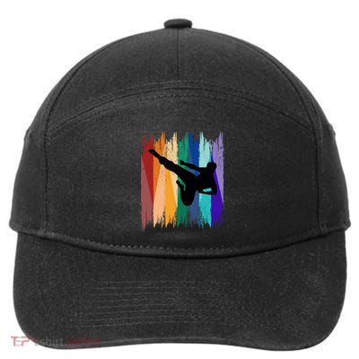 Black Belt Martial Arts Athlete Sport Karateist Gift Karate 7-Panel Snapback Hat