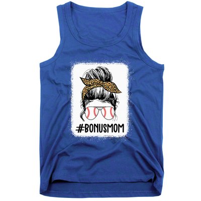 Baseball Bonus Mom Life Messy Bun Stepmom Life Messy Bun Gift Tank Top