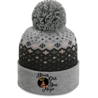 Black Been Magic Melanin Black History Gift The Baniff Cuffed Pom Beanie