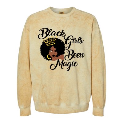 Black Been Magic Melanin Black History Gift Colorblast Crewneck Sweatshirt